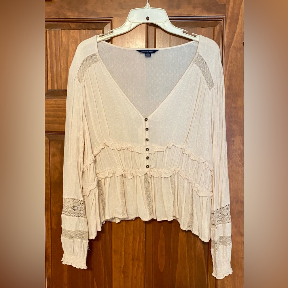 Boho American Eagle Flowy Shirt